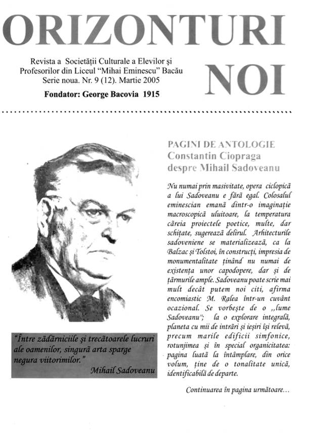 Revista „ORIZONTURI NOI” Nr.11/2005